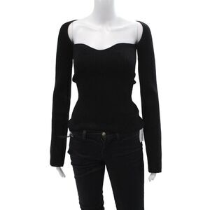 Pixie Market Women Black Pullover Sweater Long Sleeve Size S